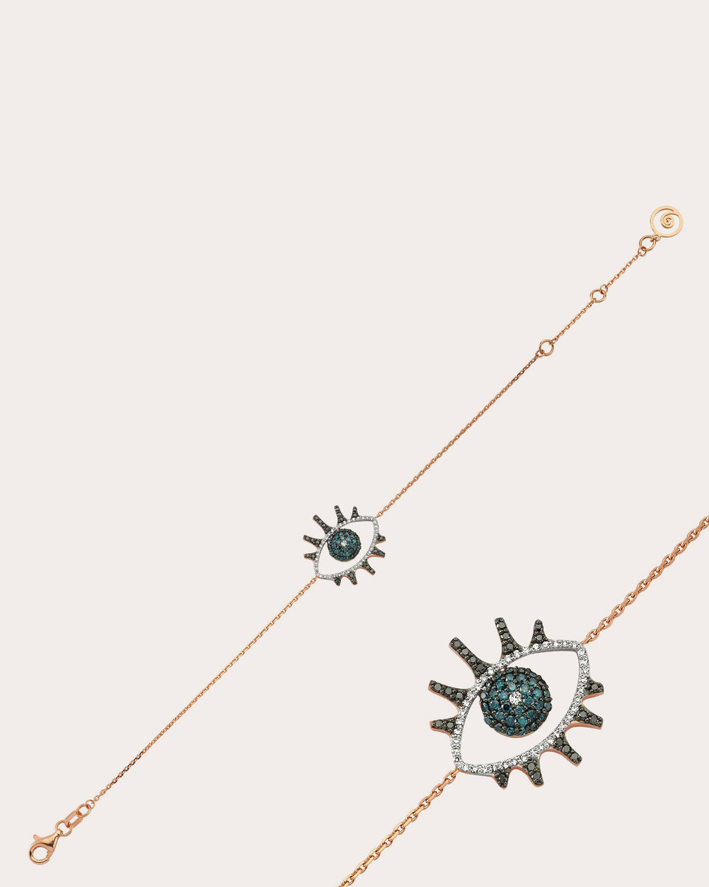 Blue & Black Diamond Eye Light Bracelet