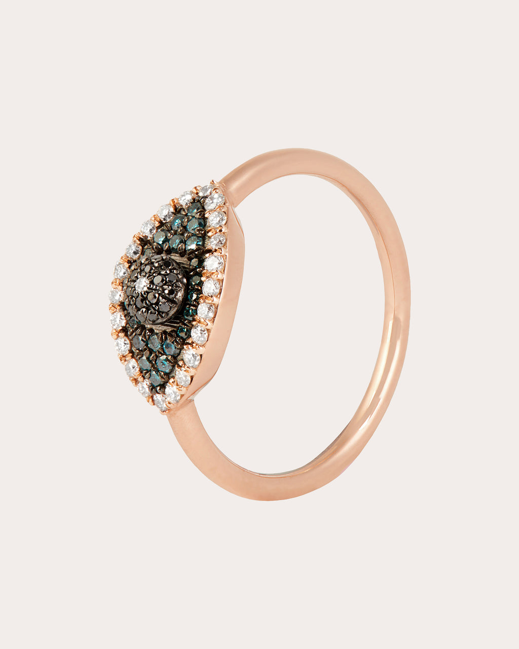 Black & Blue Diamond Eye Light Ring