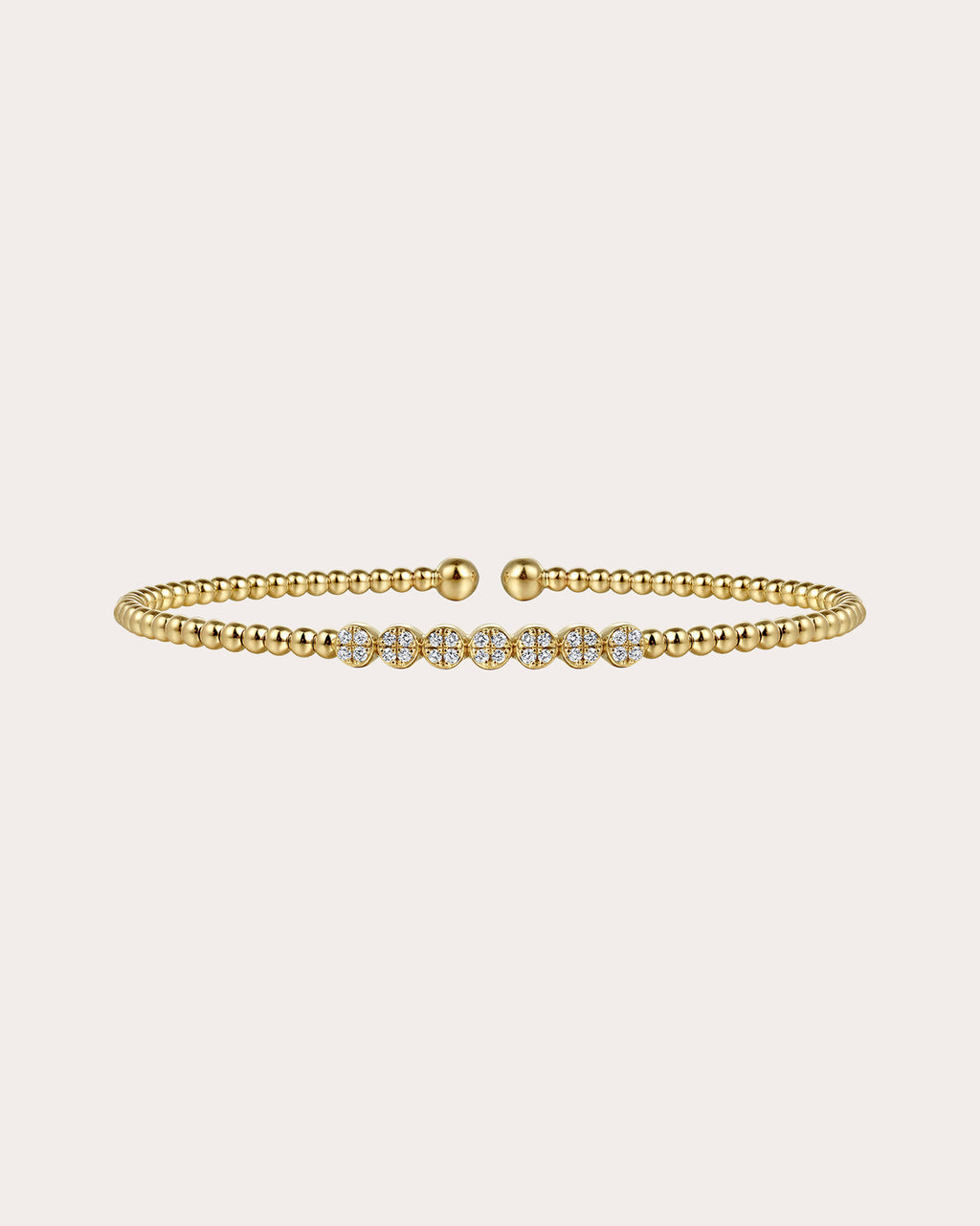 Diamond & 14k Gold Bujukan Beaded Cluster Cuff