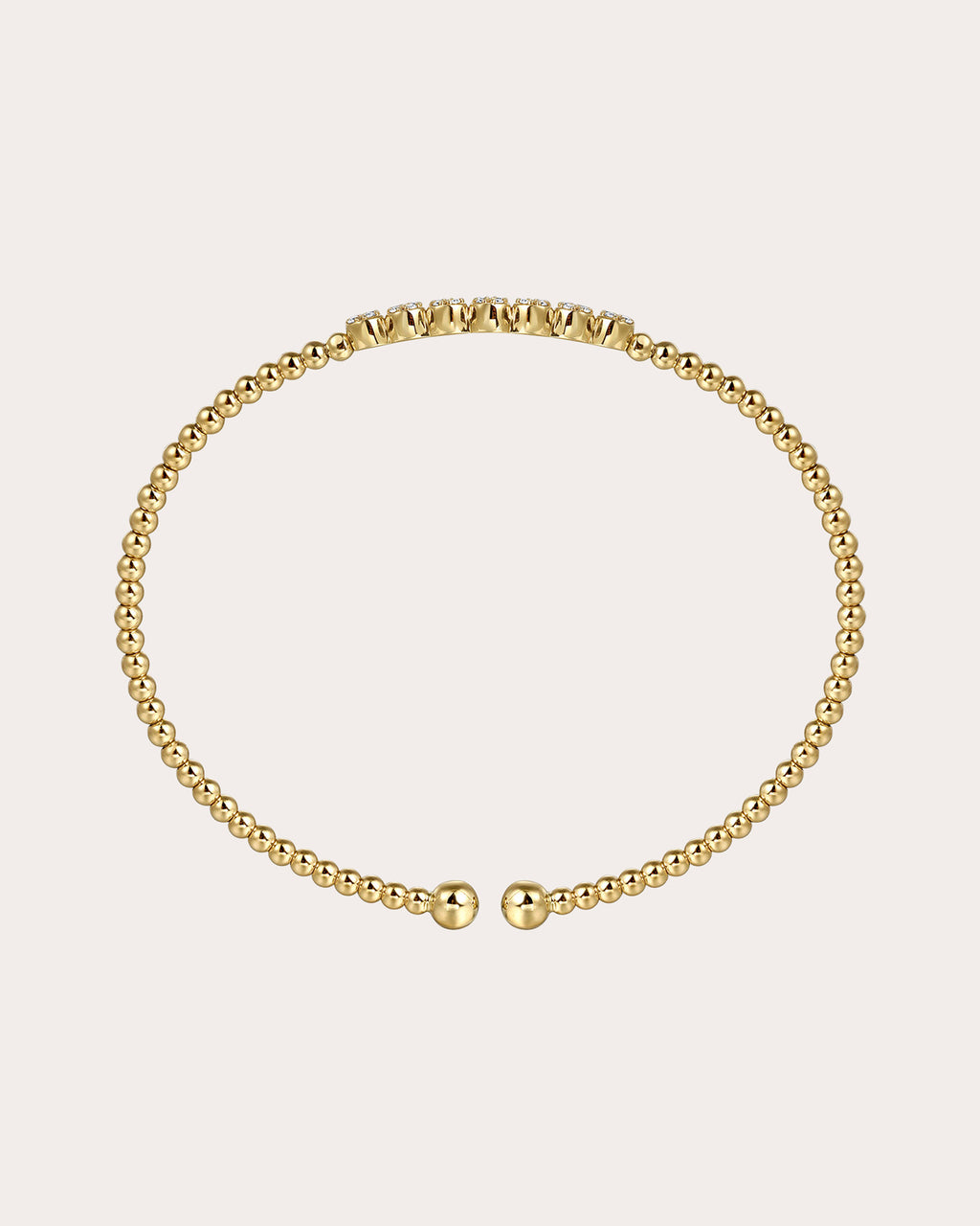 Diamond & 14k Gold Bujukan Beaded Cluster Cuff