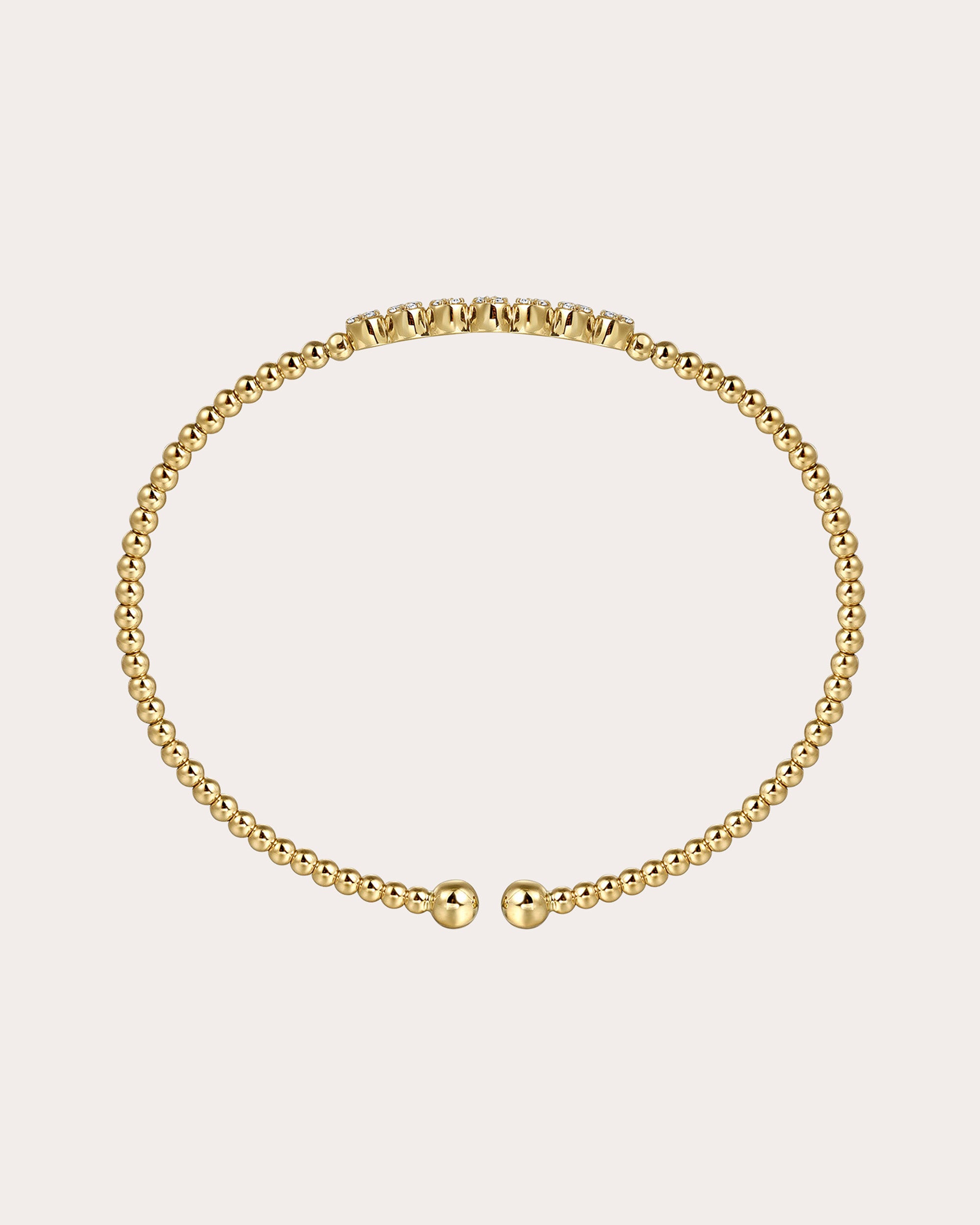 Diamond & 14k Gold Bujukan Beaded Cluster Cuff