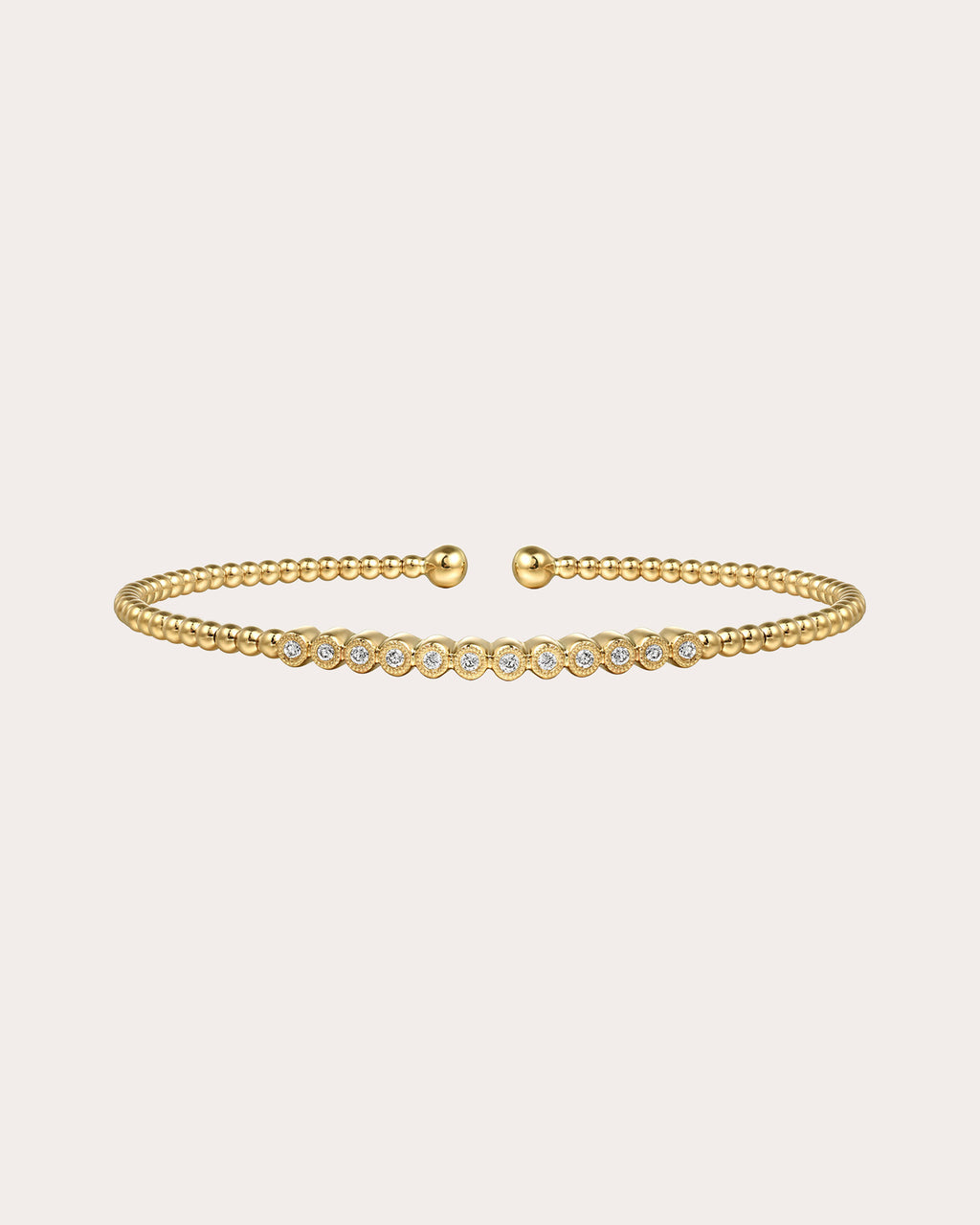 Diamond & 14k Gold Bujukan Beaded Cuff