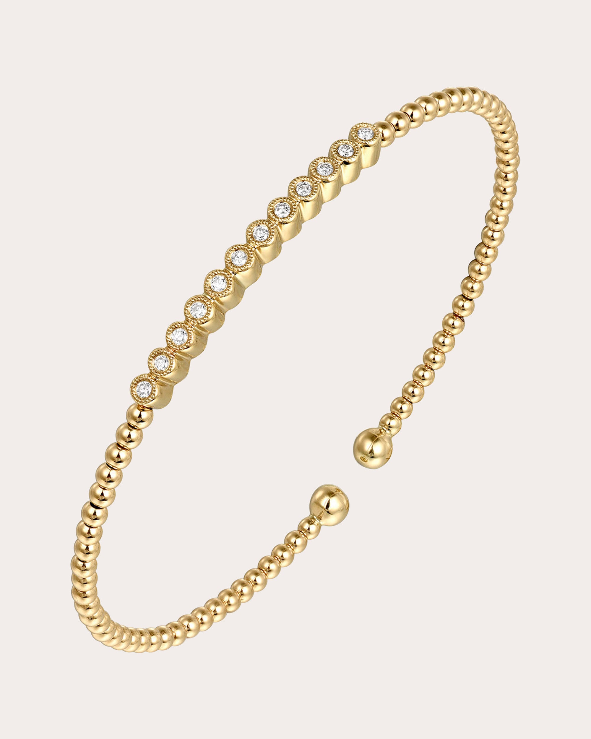 Diamond & 14k Gold Bujukan Beaded Cuff