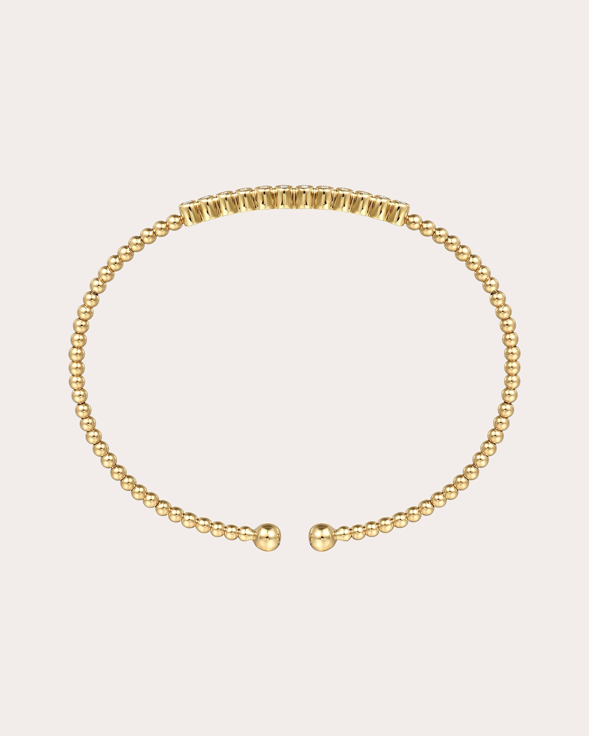 Diamond & 14k Gold Bujukan Beaded Cuff