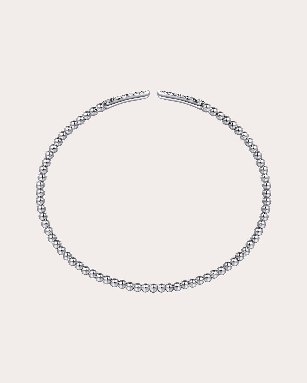Diamond & 14k White Gold Bujukan Spikes Cuff