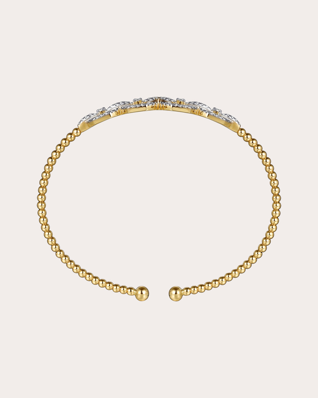 Diamond & 14k Gold Bujukan Pavé Links Cuff