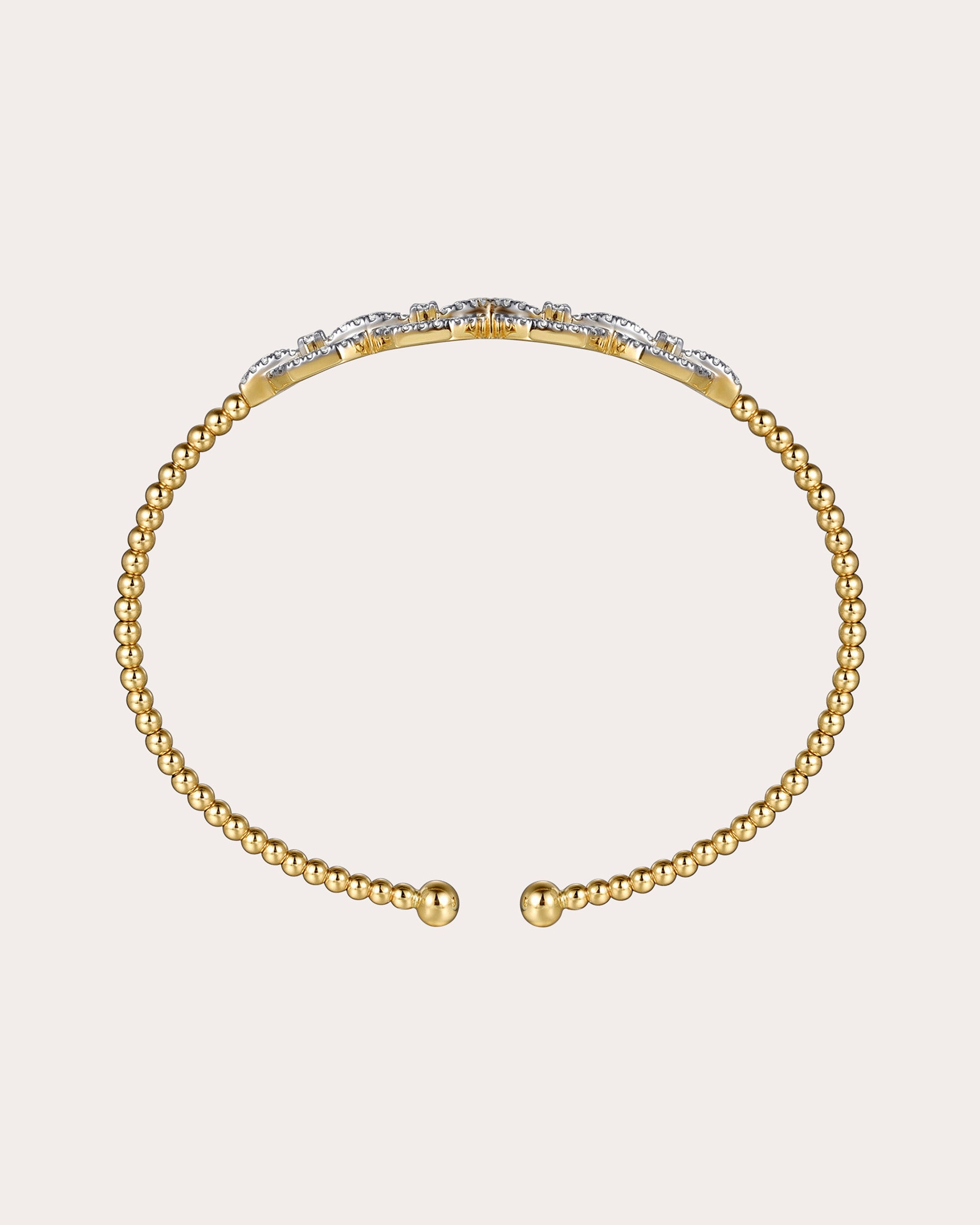 Diamond & 14k Gold Bujukan Pavé Links Cuff