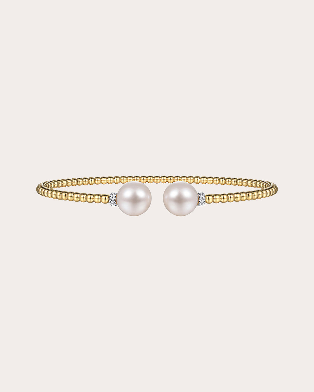 Pearl & Diamond 14k Gold Bujukan Split Cuff