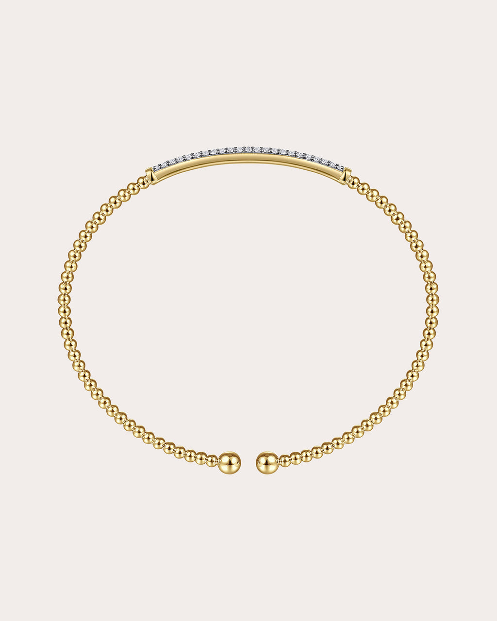 Diamond & 14k Gold Bujukan Bar Cuff