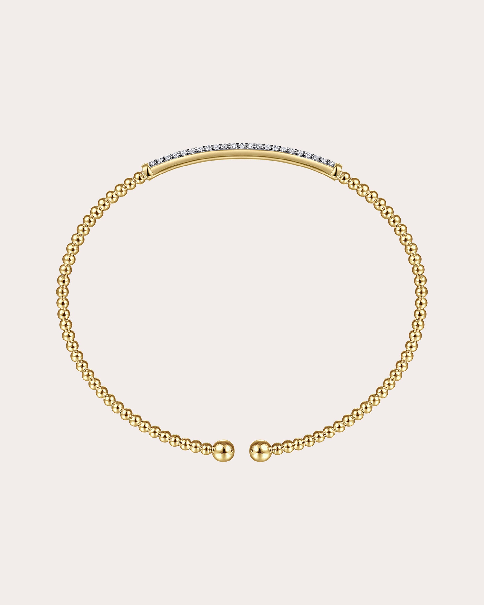 Diamond & 14k Gold Bujukan Bar Cuff