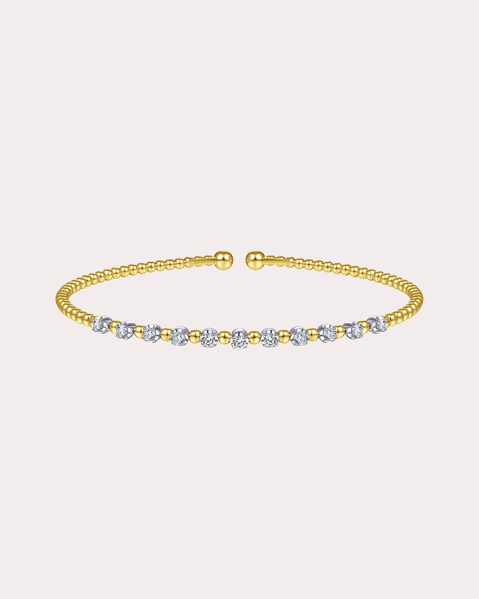 Diamond & 14k Gold Two-Tone Bujukan Split Cuff