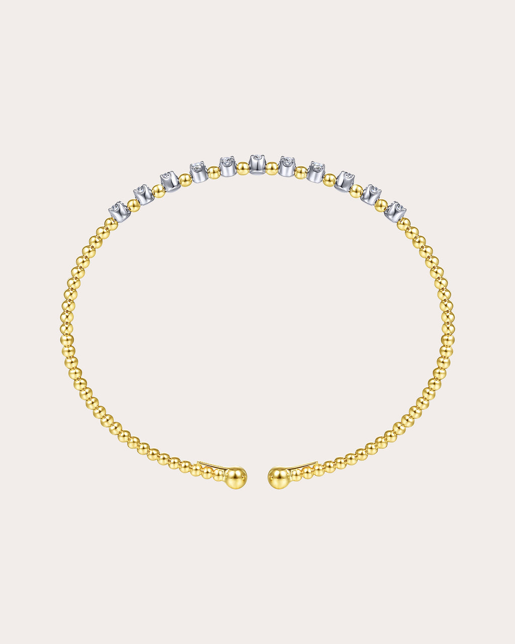 Diamond & 14k Gold Two-Tone Bujukan Split Cuff