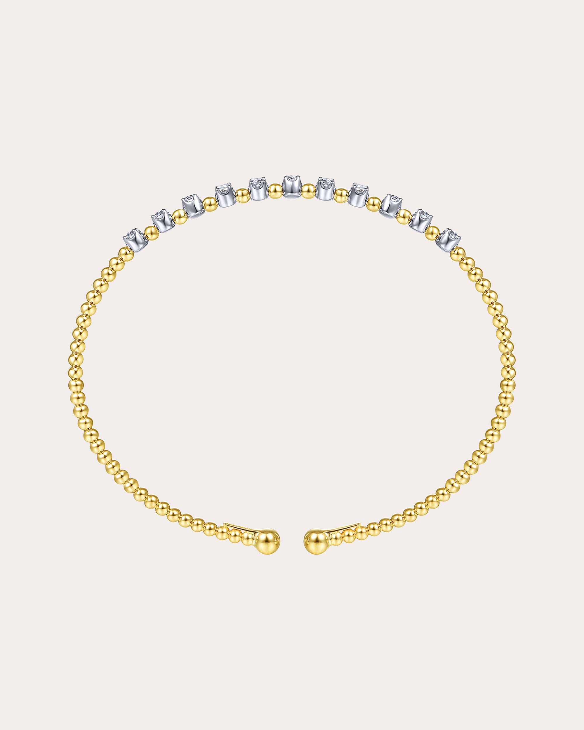 Diamond & 14k Gold Two-Tone Bujukan Split Cuff