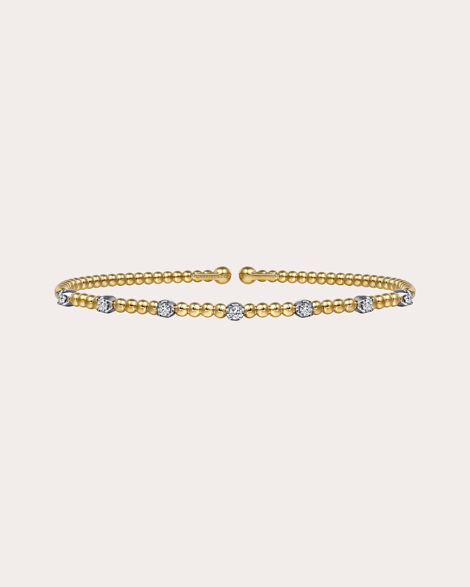 Diamond & 14 Gold Bujukan Stations Cuff
