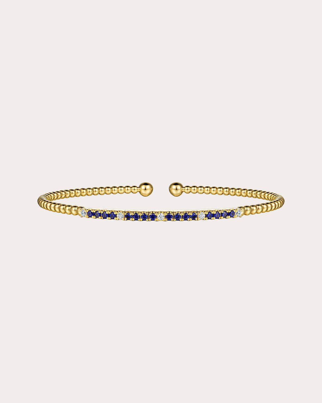 Sapphire & Diamond 14k Gold Bujukan Split Cuff