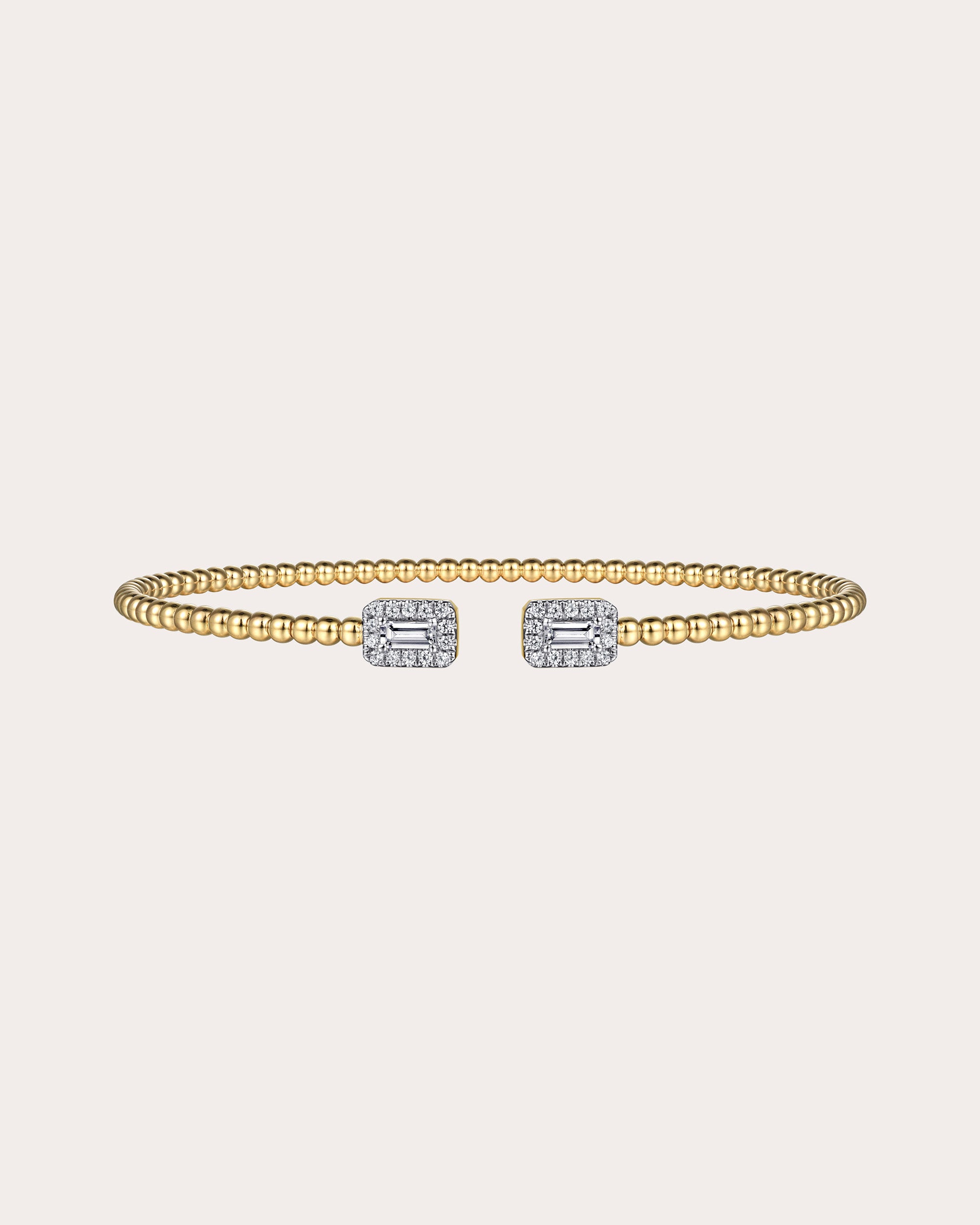 Diamond & 14k Gold Bujukan Baguette Cuff