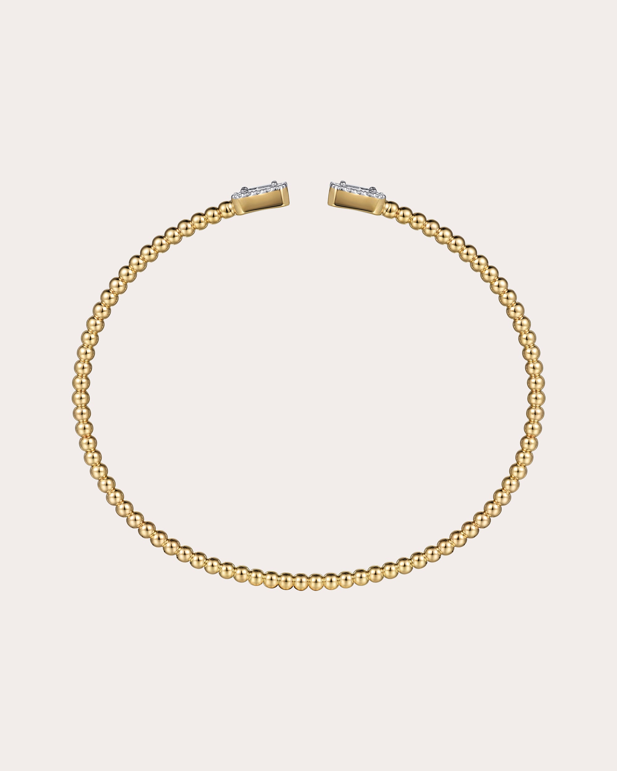 Diamond & 14k Gold Bujukan Baguette Cuff