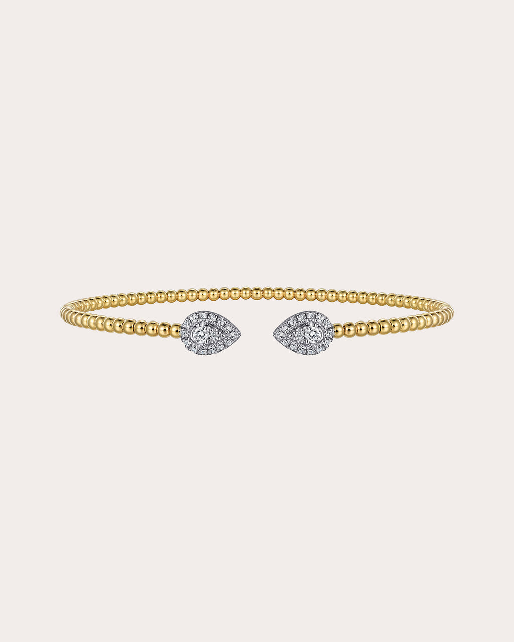 Diamond & 14k Gold Two-Tone Bujukan Pear Cuff