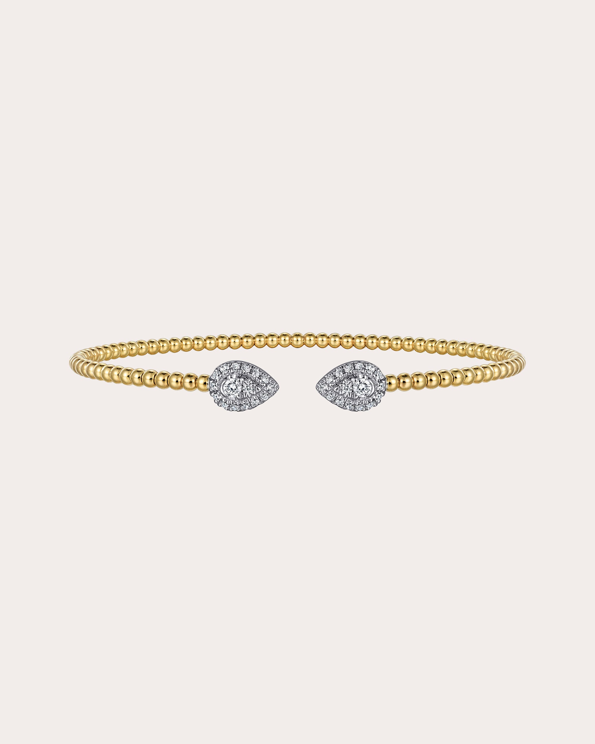 Diamond & 14k Gold Two-Tone Bujukan Pear Cuff