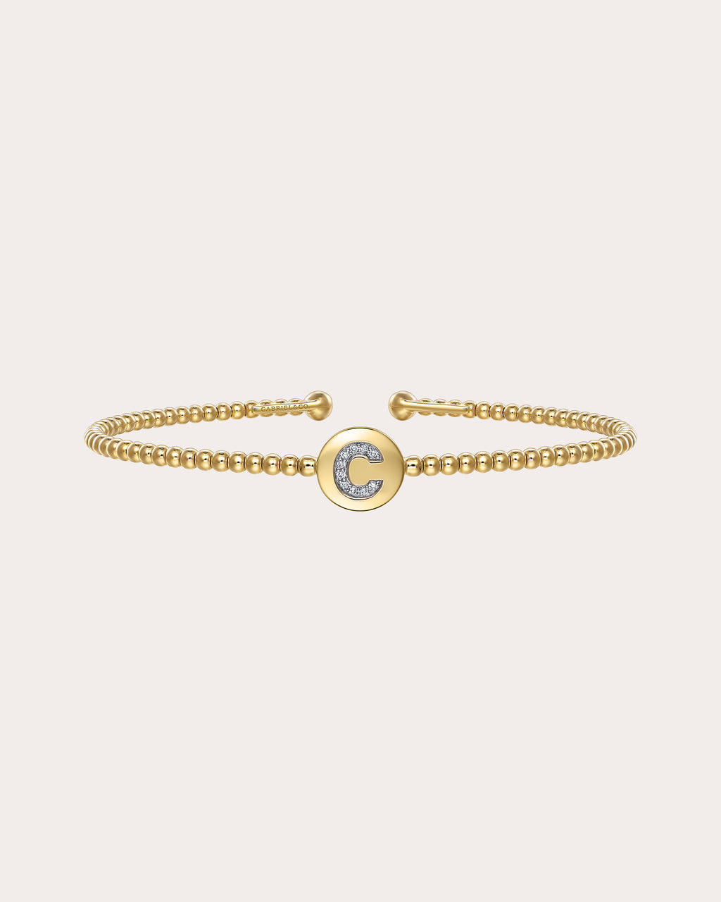 Diamond & 14k Gold Bujukan C Initial Cuff