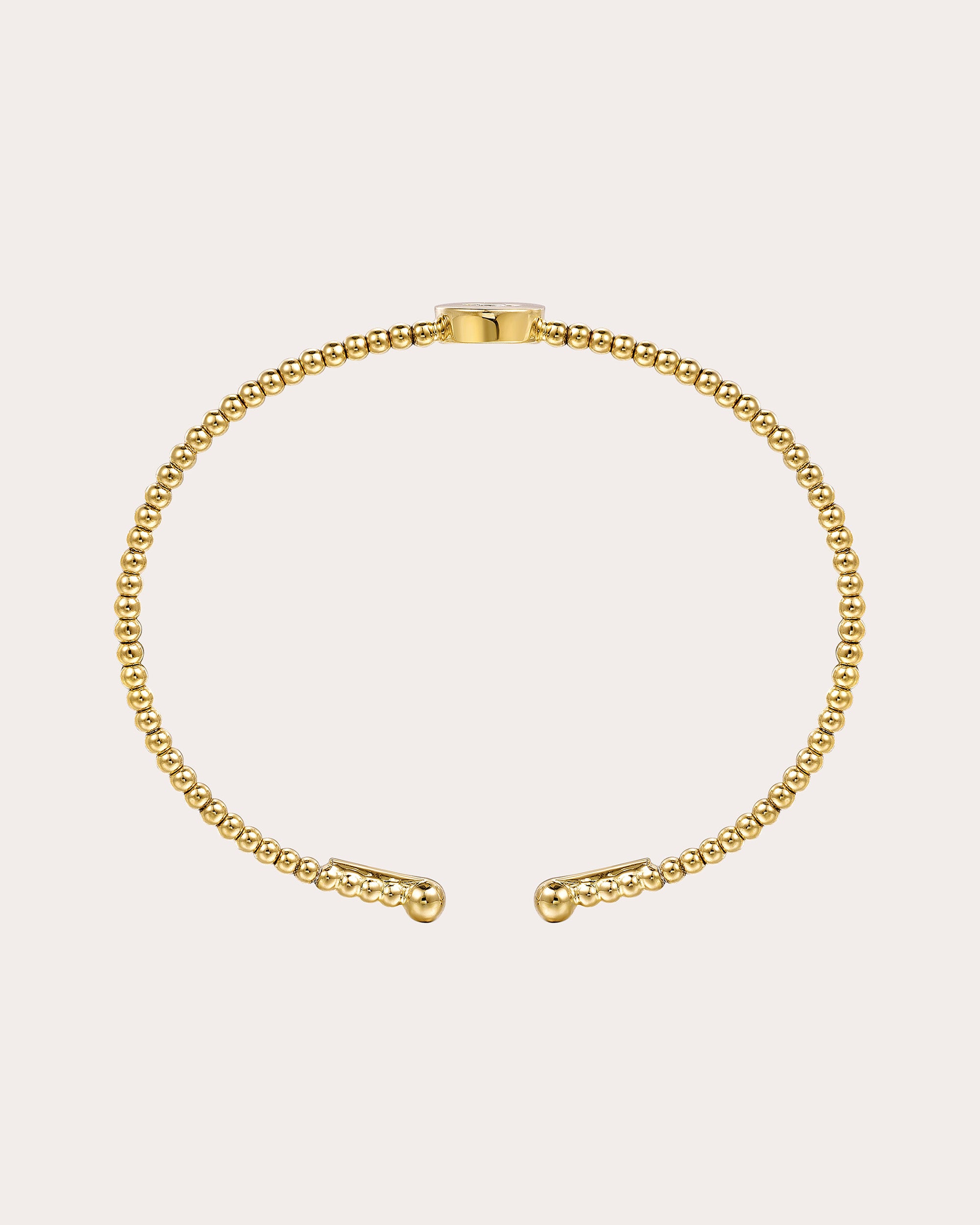 Diamond & 14k Gold Bujukan C Initial Cuff