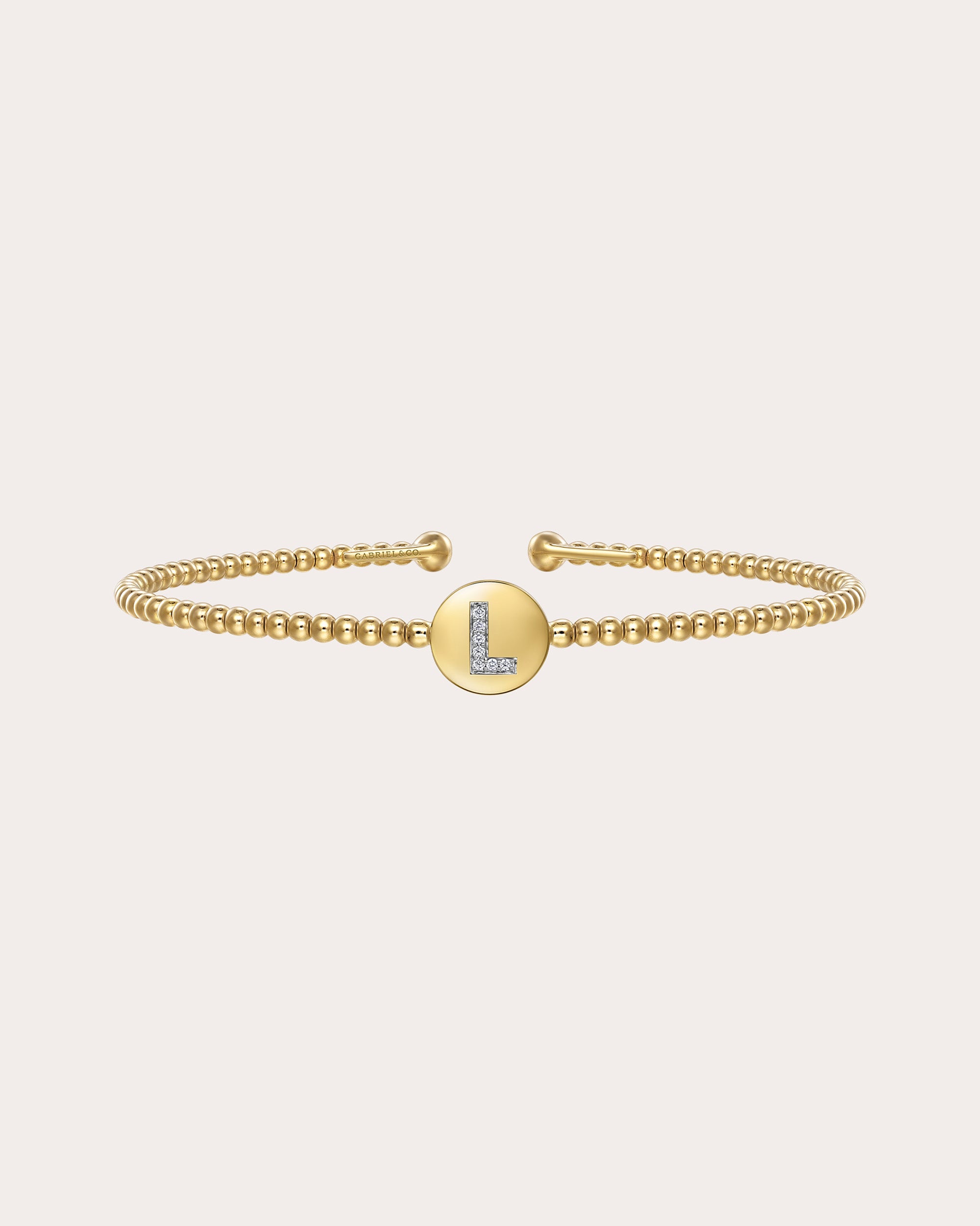 Diamond & 14k Gold Bujukan L Initial Cuff