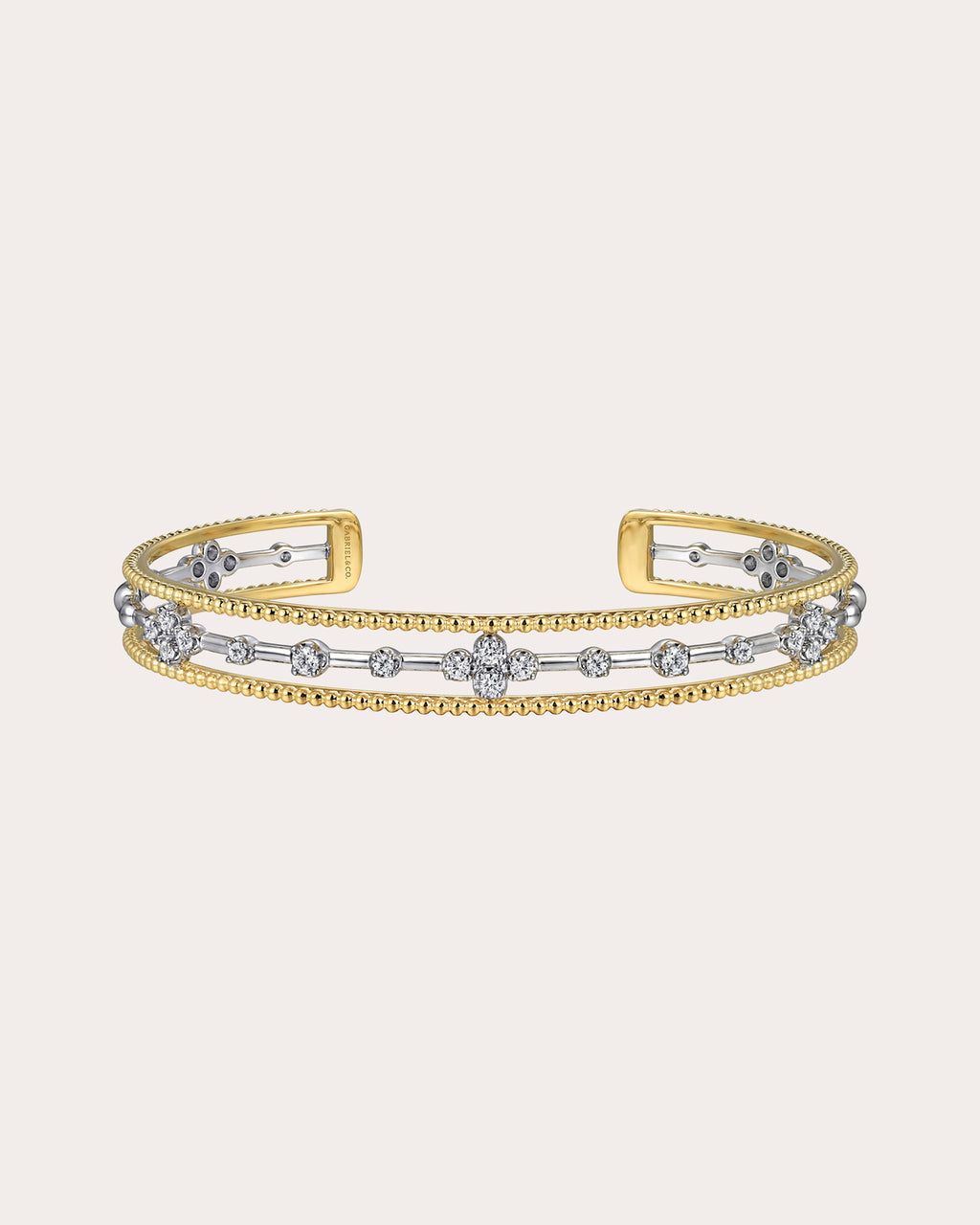 Diamond & 14k Gold Two-Tone Bujukan Channel Cuff