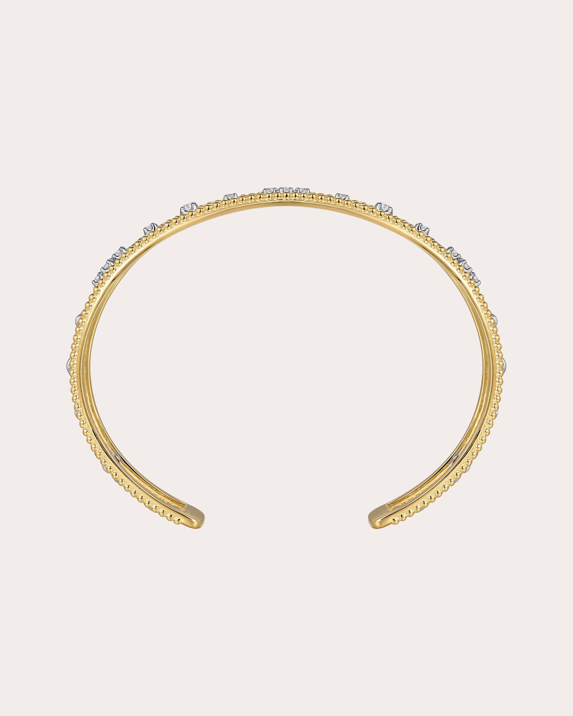 Diamond & 14k Gold Two-Tone Bujukan Channel Cuff
