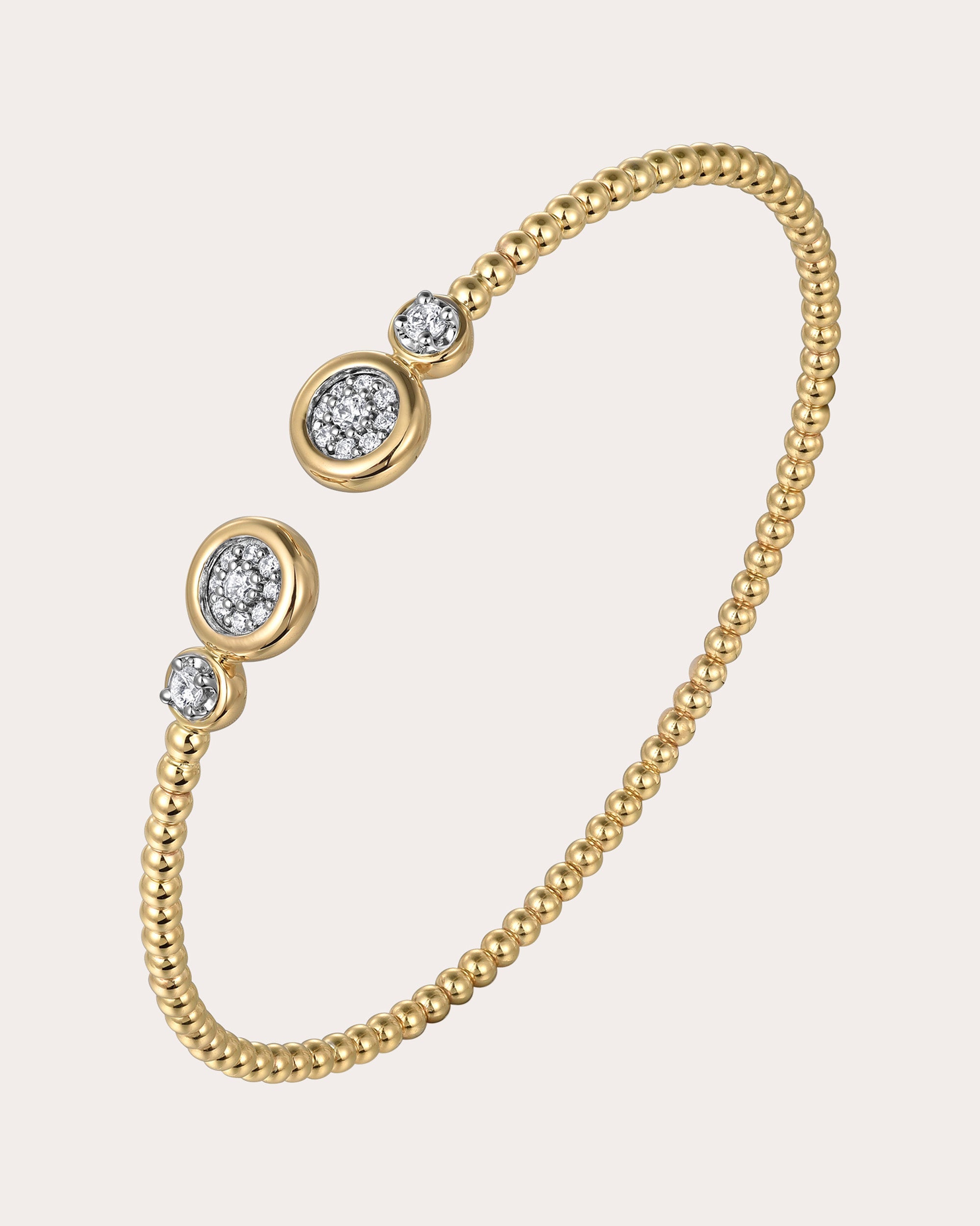 Diamond & 14k Gold Diamond Bujukan Circle Cuff