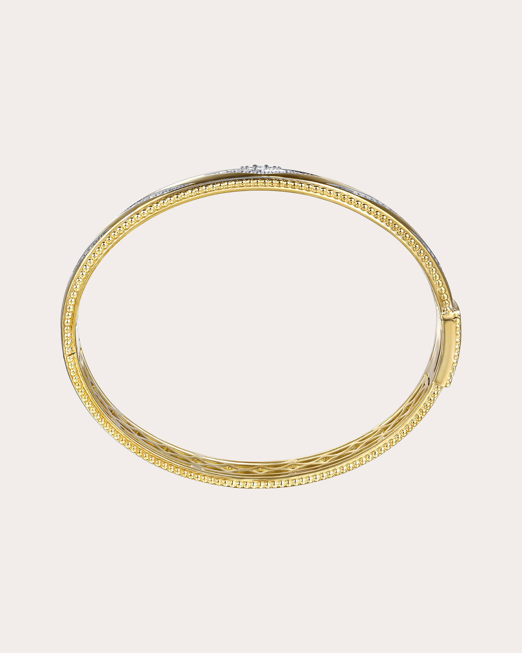 Diamond & 14k Gold Bujukan Chevron Bangle