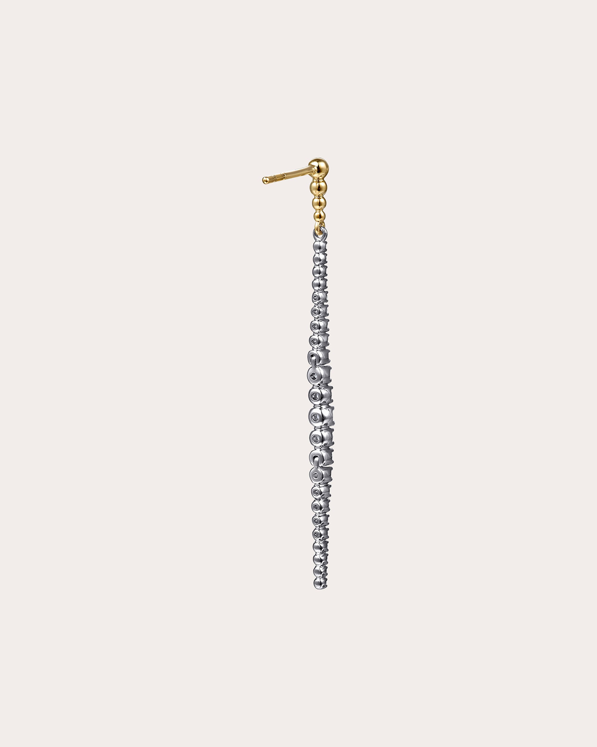 Diamond & Two-Tone Bujukan Linear Drop Earrings