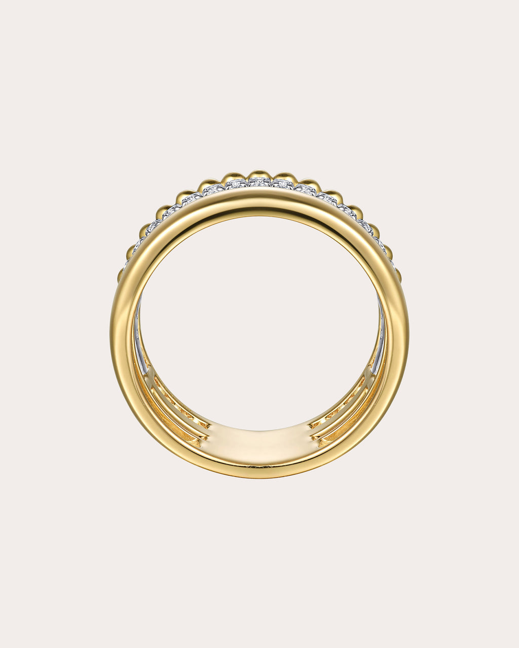 Diamond & 14k Gold Bujukan Easy Stackable Ring