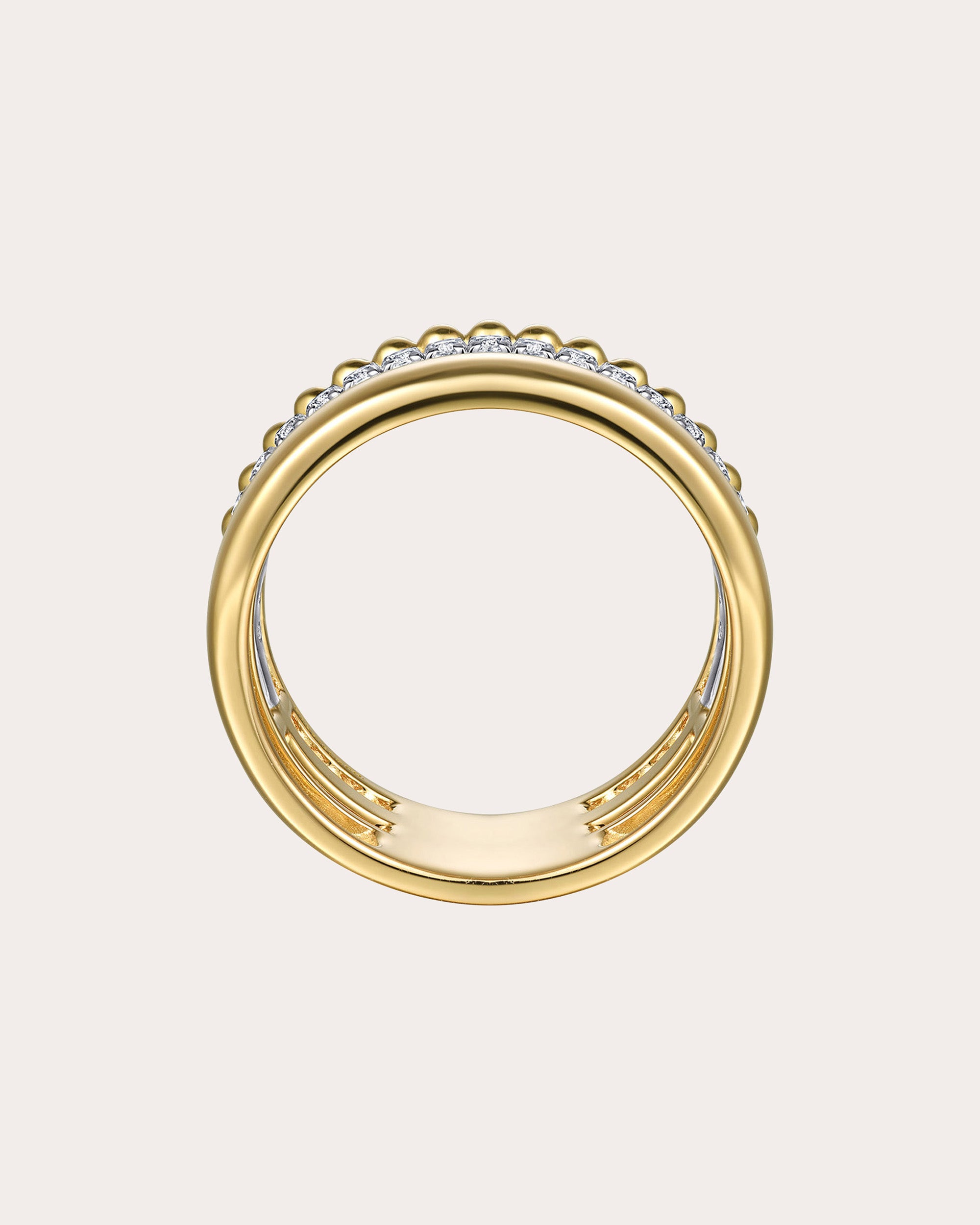 Diamond & 14k Gold Bujukan Easy Stackable Ring