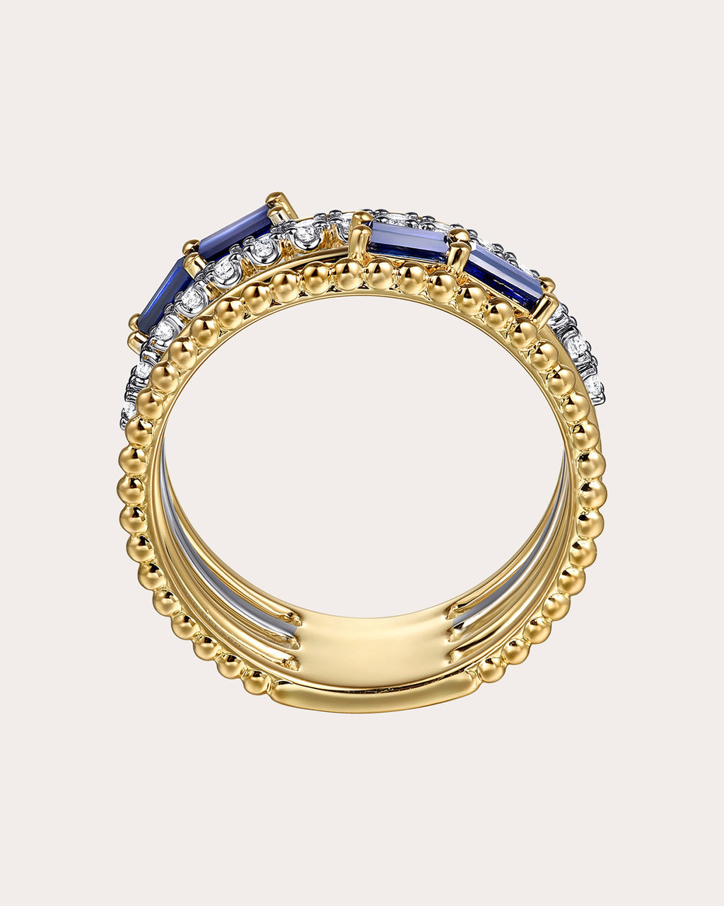 Sapphire & Diamond Bujukan Multi-Band Ring