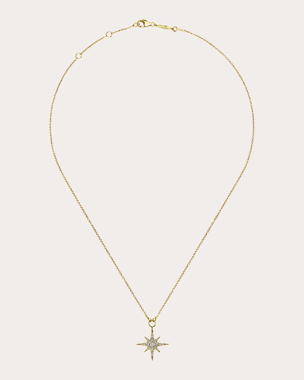 Diamond & 14k Gold Starburst Pendant Necklace