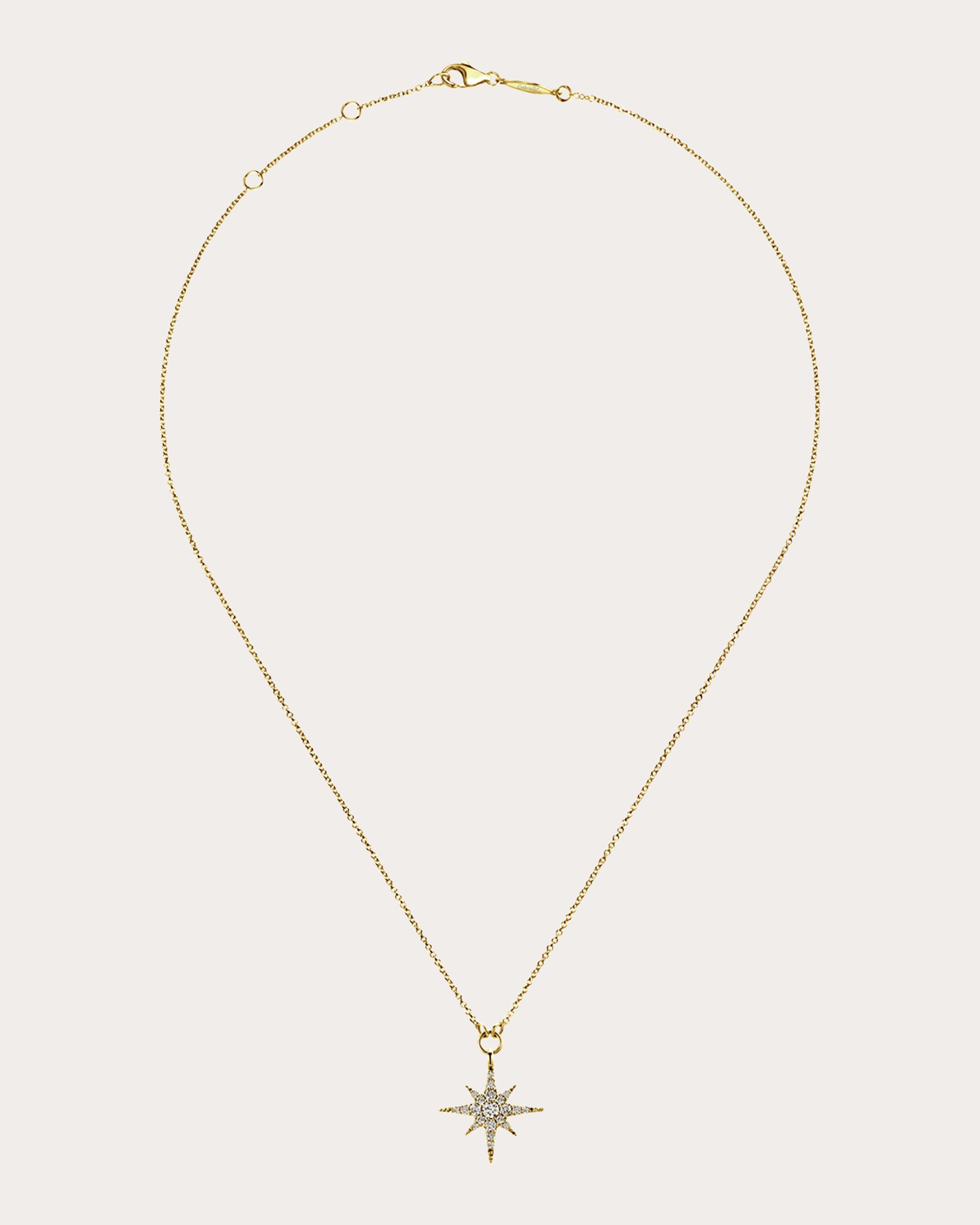 Diamond & 14k Gold Starburst Pendant Necklace