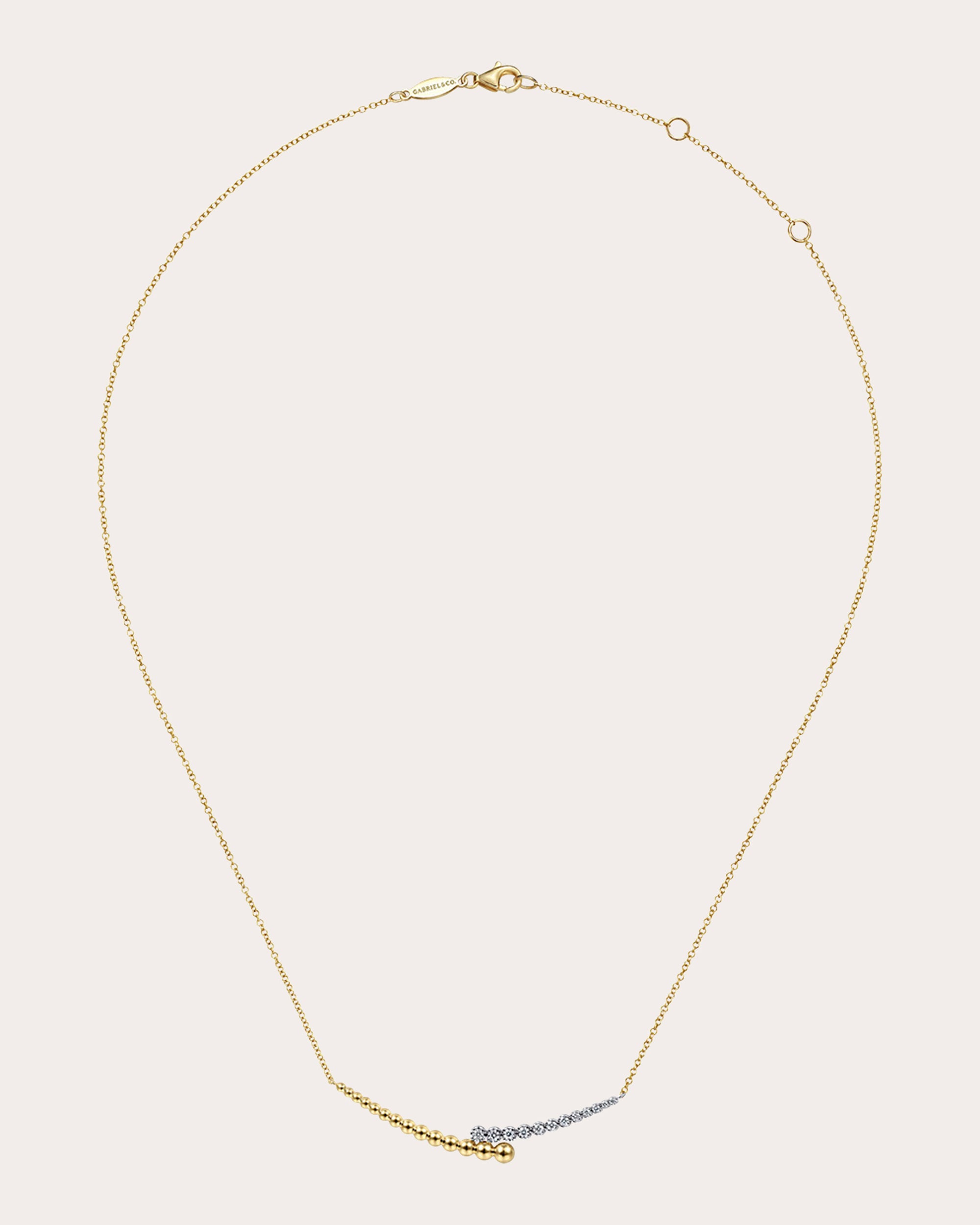 Diamond & 14k Gold Bujukan Bar Necklace