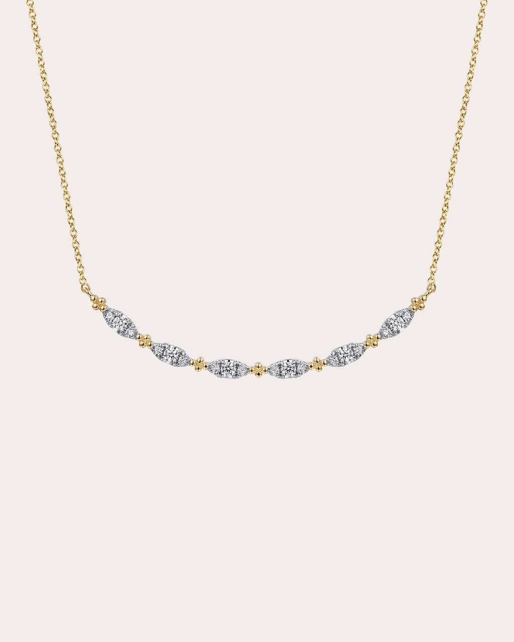 Diamond & 14k Gold Bujukan Marquise Necklace