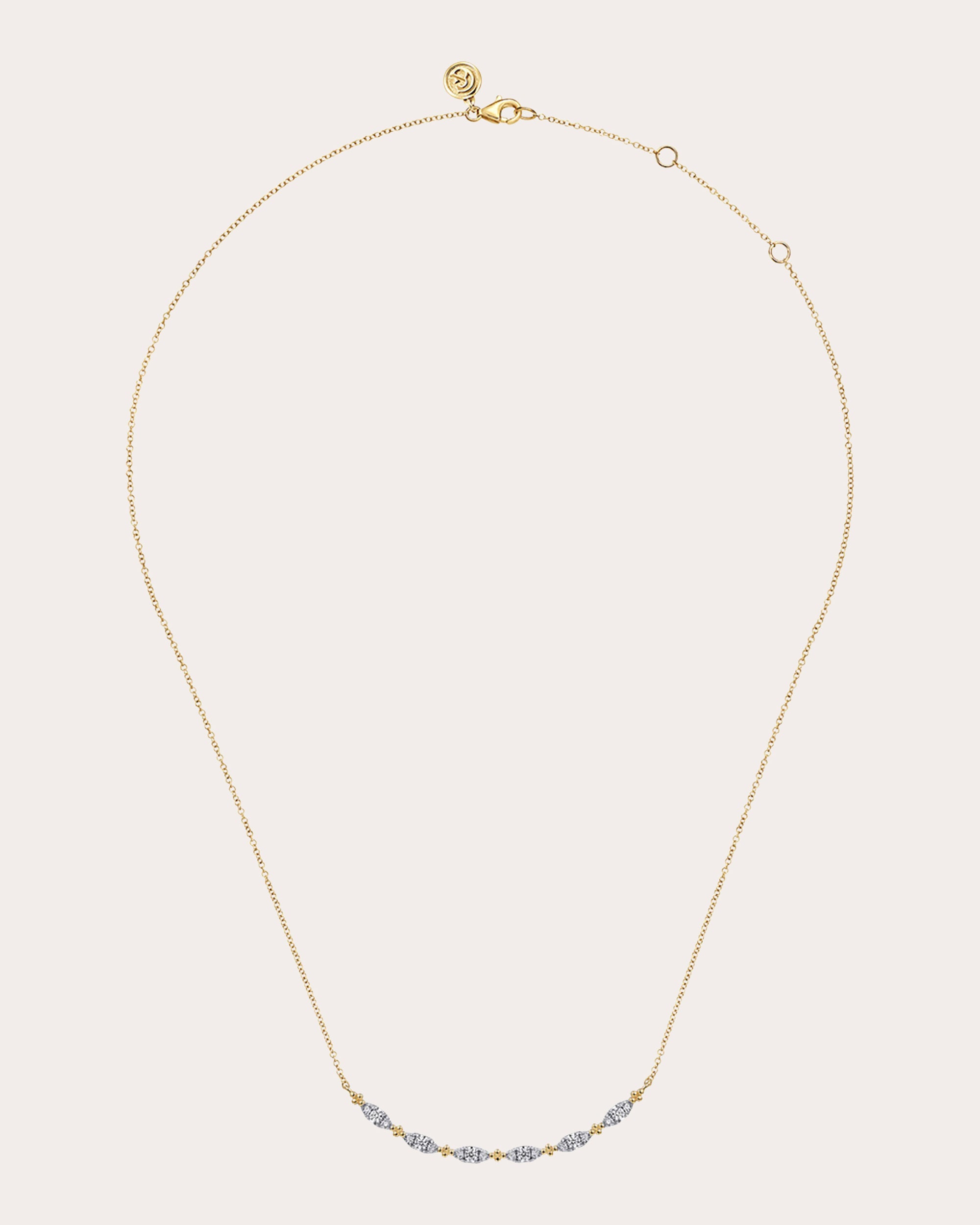 Diamond & 14k Gold Bujukan Marquise Necklace