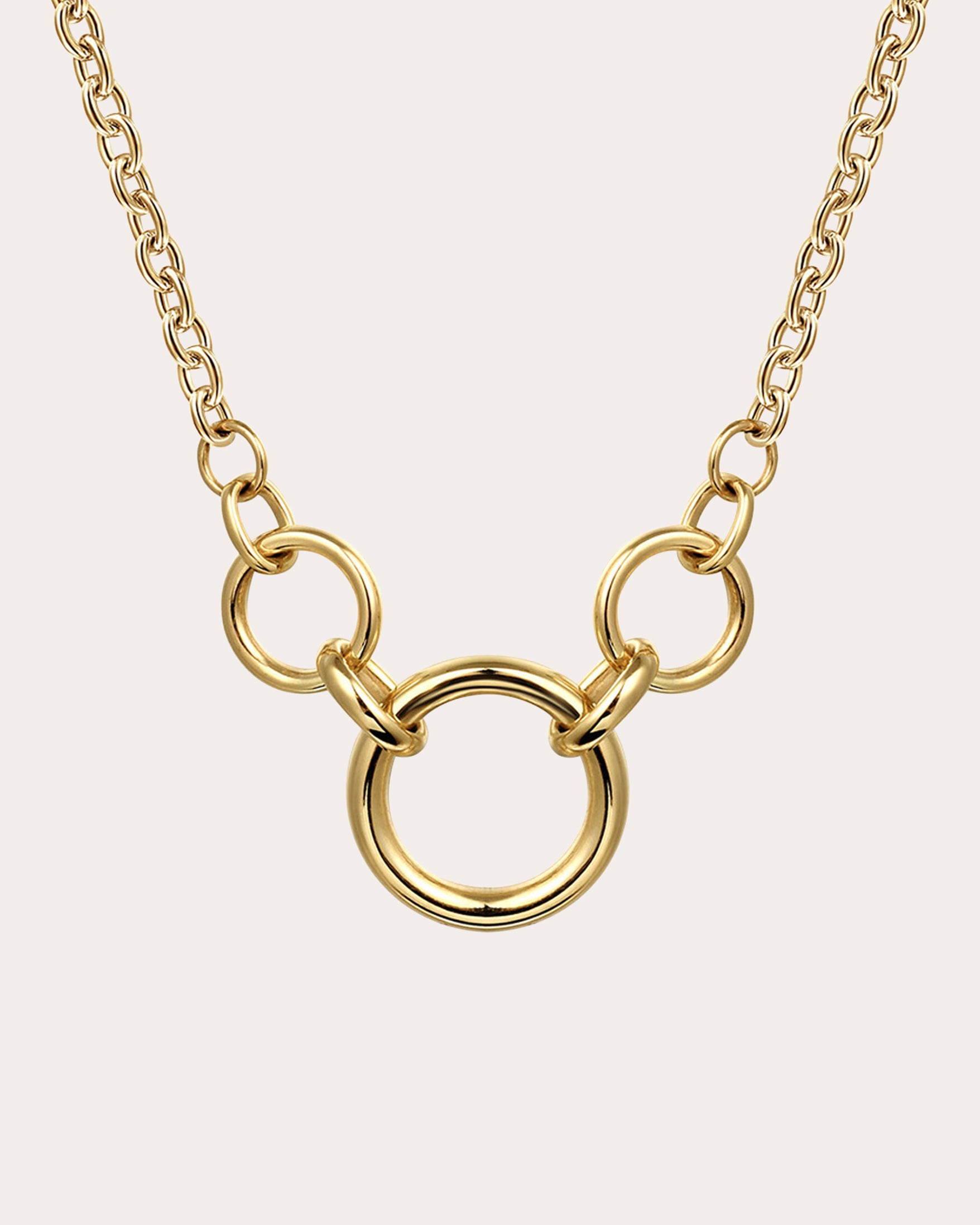 14k Gold Chain Link Pendant Necklace