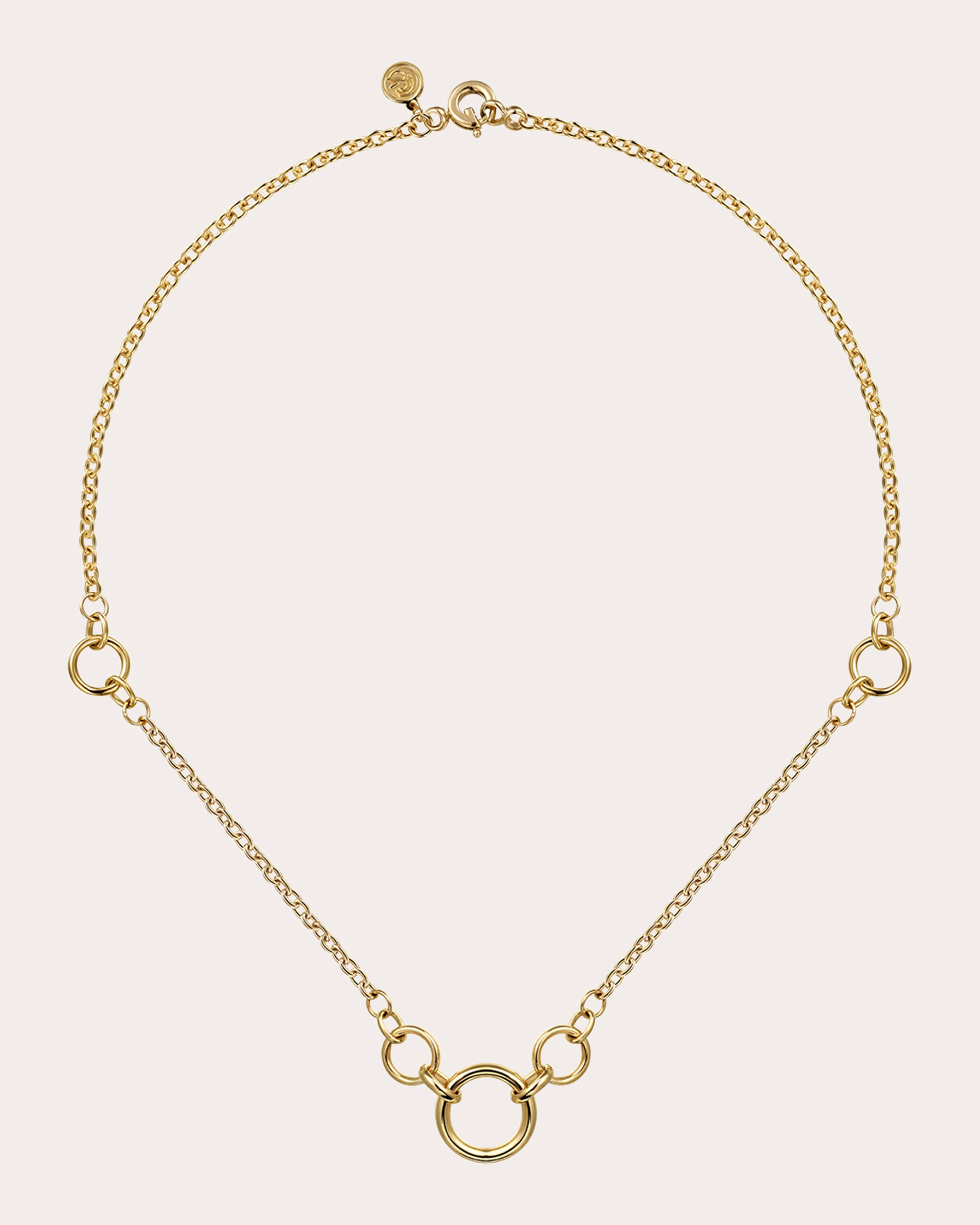 14k Gold Chain Link Pendant Necklace