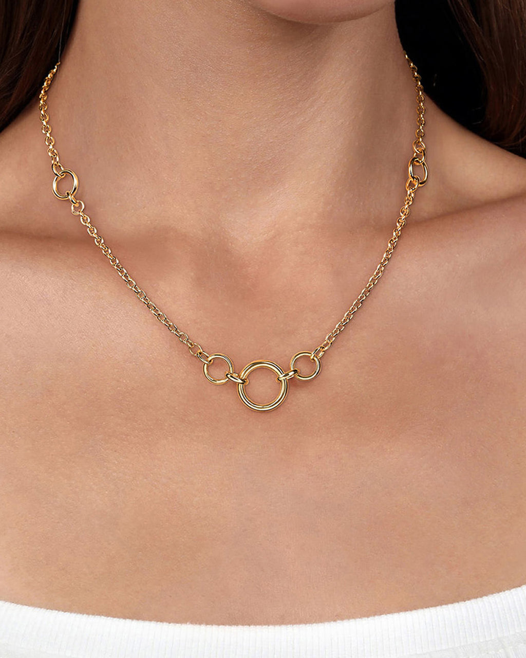 14k Gold Chain Link Pendant Necklace