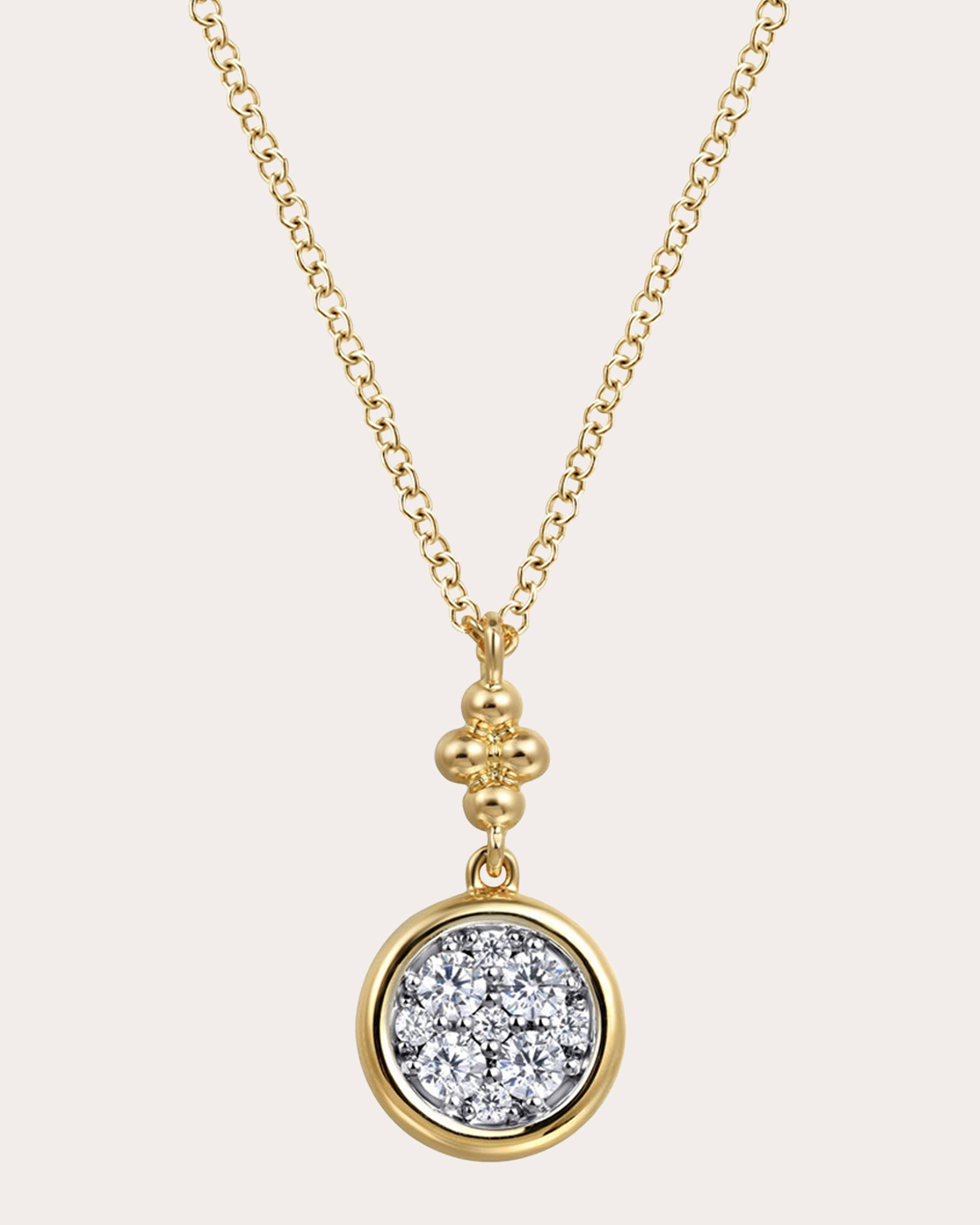 Diamond & 14k Gold Bujukan Drop Pendant Necklace