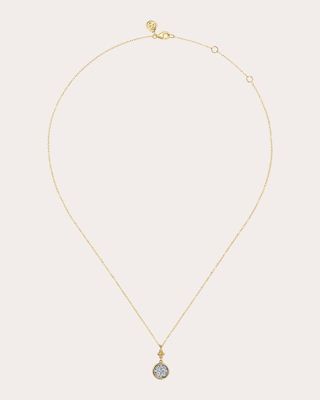 Diamond & 14k Gold Bujukan Drop Pendant Necklace