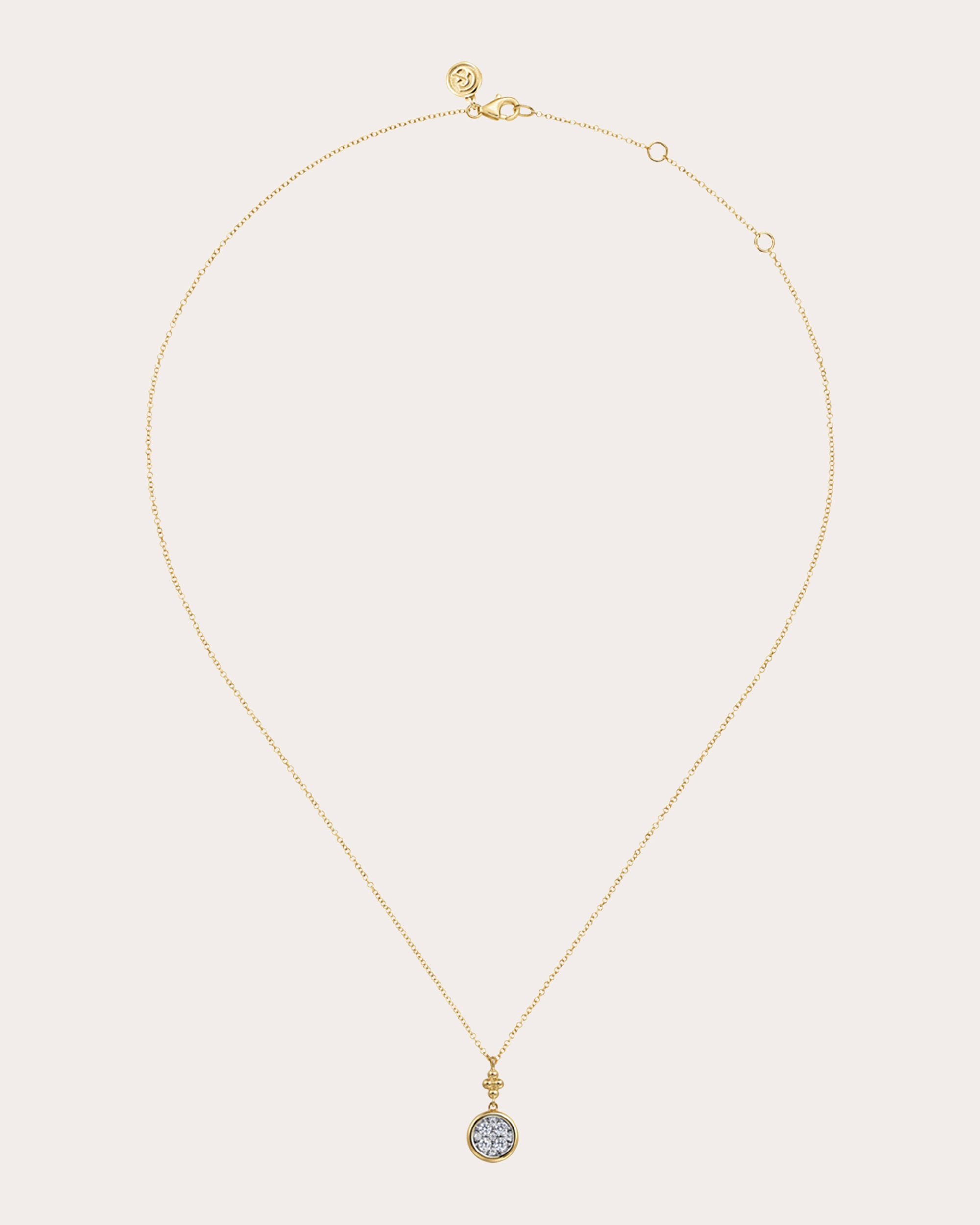 Diamond & 14k Gold Bujukan Drop Pendant Necklace
