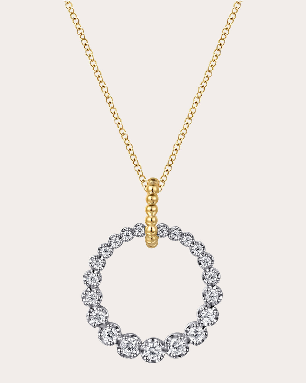 Diamond & 14k Gold Bujukan Circle Necklace
