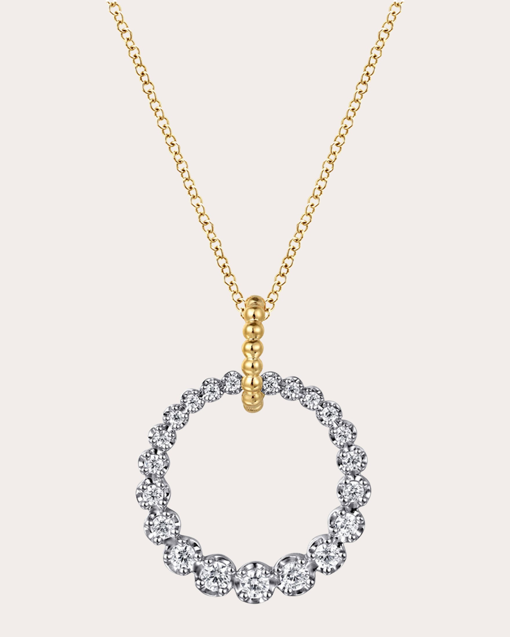 Diamond & 14k Gold Bujukan Circle Necklace