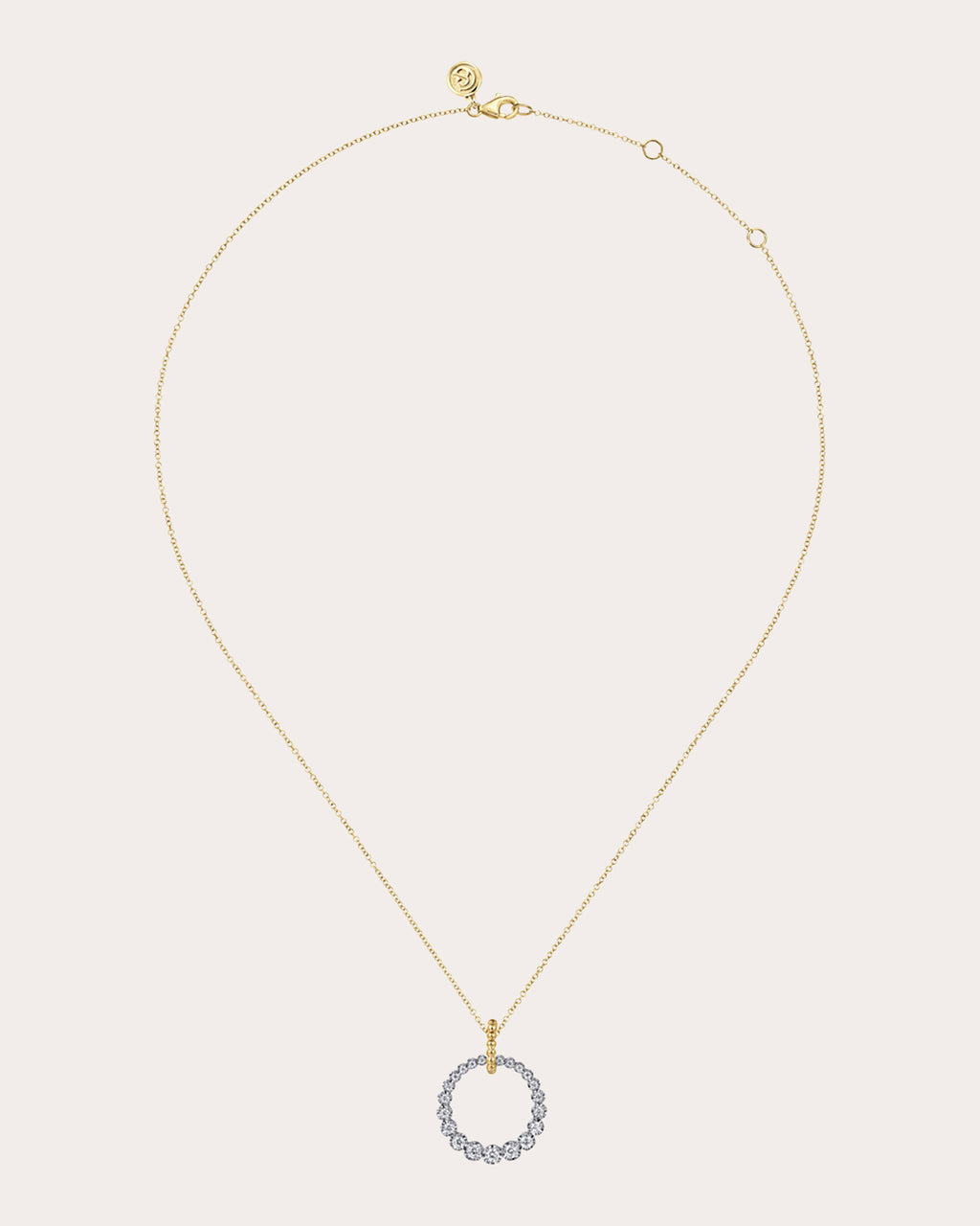 Diamond & 14k Gold Bujukan Circle Necklace
