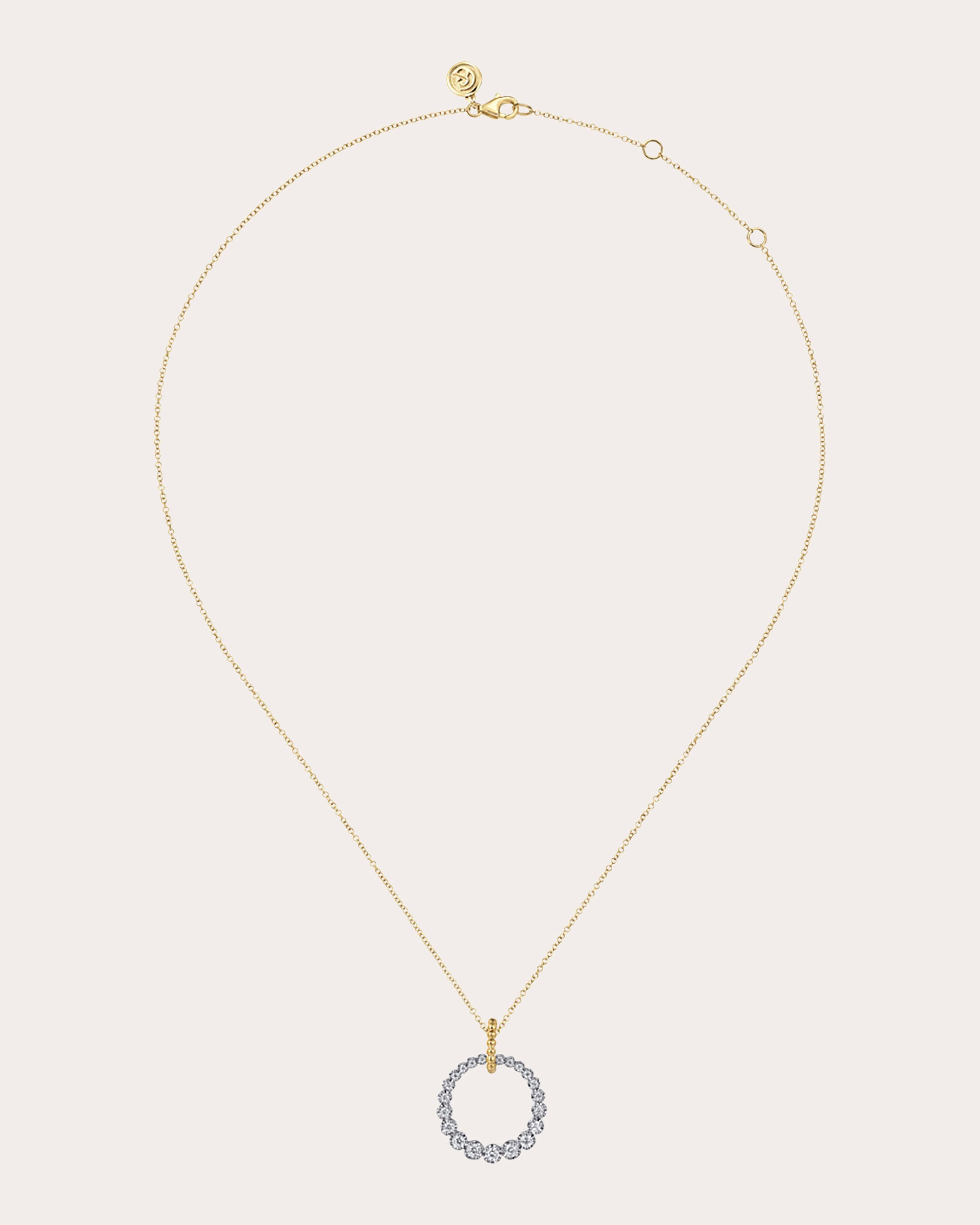 Diamond & 14k Gold Bujukan Circle Necklace