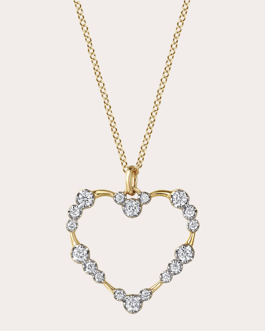 Diamond & 14k Gold Heart Pendant Necklace